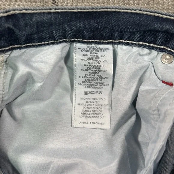 True Religion Men's Rocco Moto Relaxed Skinny Jeans Size 38W NEW DENIM - Picture 11 of 11